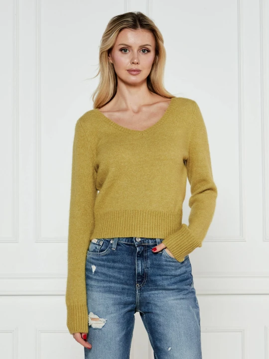 Zdjęcie produktu Calvin Klein Jeans Sweter | z dodatkiem wełny limonkowy