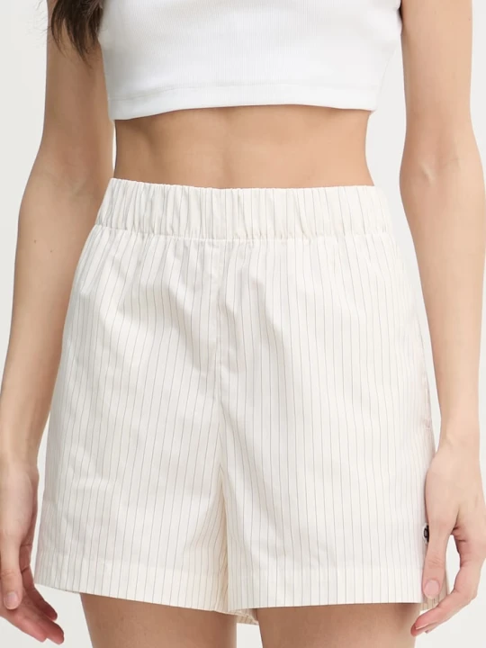 Zdjęcie produktu Calvin Klein Jeans szorty damskie bawełniane beżowy