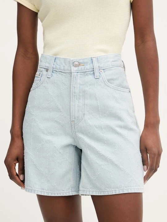 Zdjęcie produktu Calvin Klein Jeans szorty damskie jeansowe niebieski