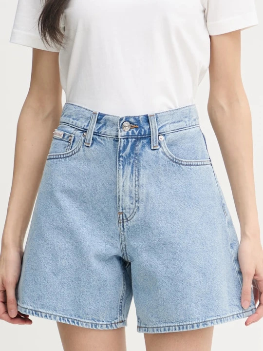 Zdjęcie produktu Calvin Klein Jeans szorty damskie jeansowe niebieski