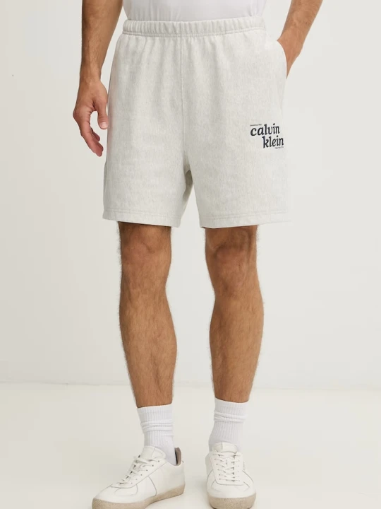 Zdjęcie produktu Calvin Klein Jeans szorty dresowe męskie z bawełną szary
