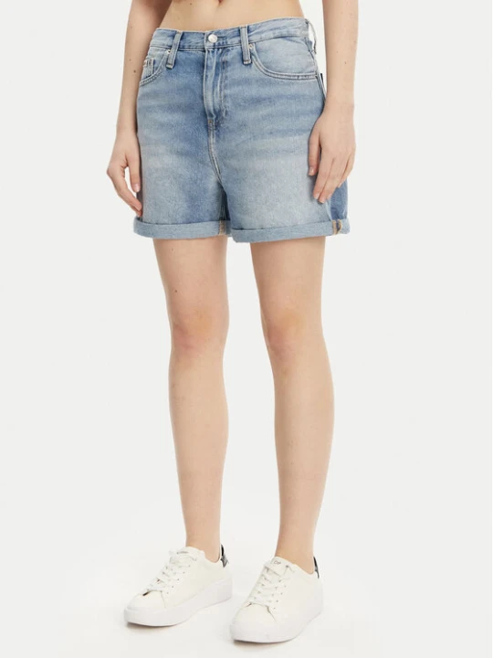 Zdjęcie produktu Calvin Klein Jeans Szorty jeansowe J20J225152 Niebieski Mom Fit