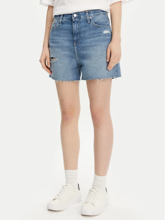Zdjęcie produktu Calvin Klein Jeans Szorty jeansowe J20J225159 Niebieski Mom Fit