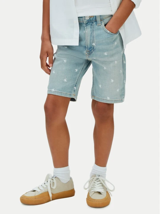 Zdjęcie produktu Calvin Klein Jeans Szorty jeansowe LVCKSJC43B Niebieski Regular Fit