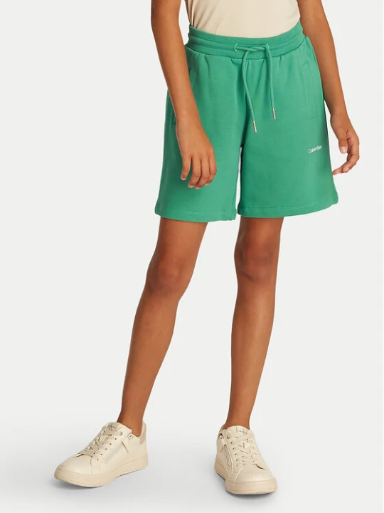 Zdjęcie produktu Calvin Klein Jeans Szorty sportowe New Inst. Logo IU0IU00703 Zielony Relaxed Fit