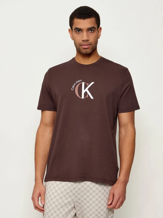 Zdjęcie produktu Calvin Klein Jeans T-shirt 2TONE | Regular Fit brązowy