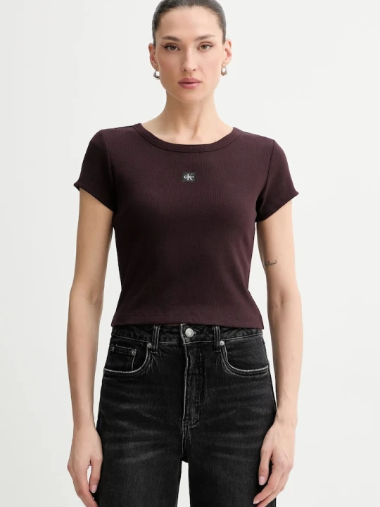 Zdjęcie produktu Calvin Klein Jeans t-shirt damski brązowy