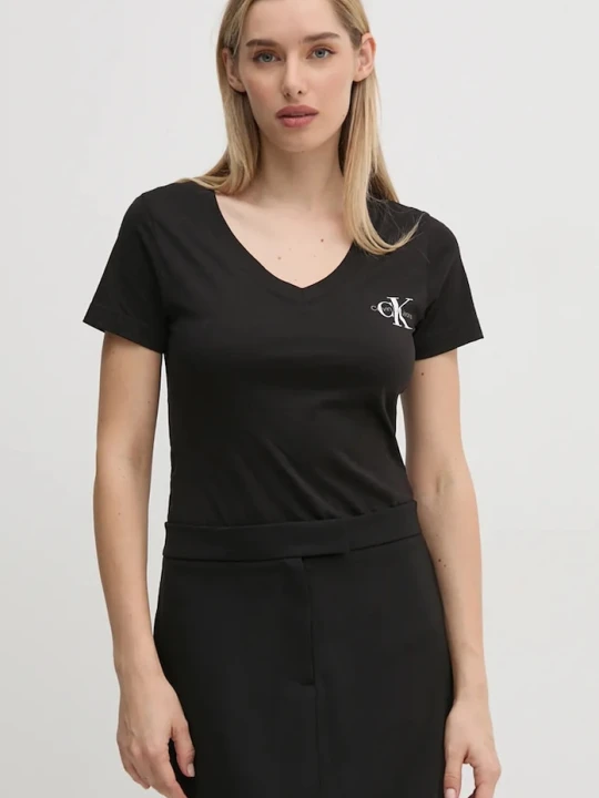 Zdjęcie produktu Calvin Klein Jeans t-shirt bawełniany 2-pack czarny