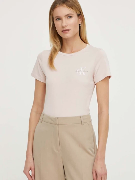 Zdjęcie produktu Calvin Klein Jeans t-shirt bawełniany 2-pack różowy