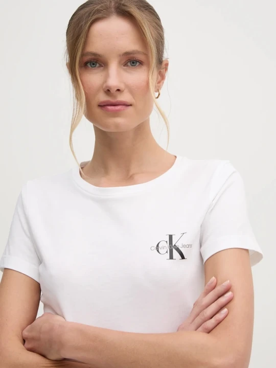 Zdjęcie produktu Calvin Klein Jeans t-shirt bawełniany 2-pack żółty