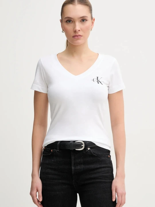 Zdjęcie produktu Calvin Klein Jeans t-shirt bawełniany 2-pack biały
