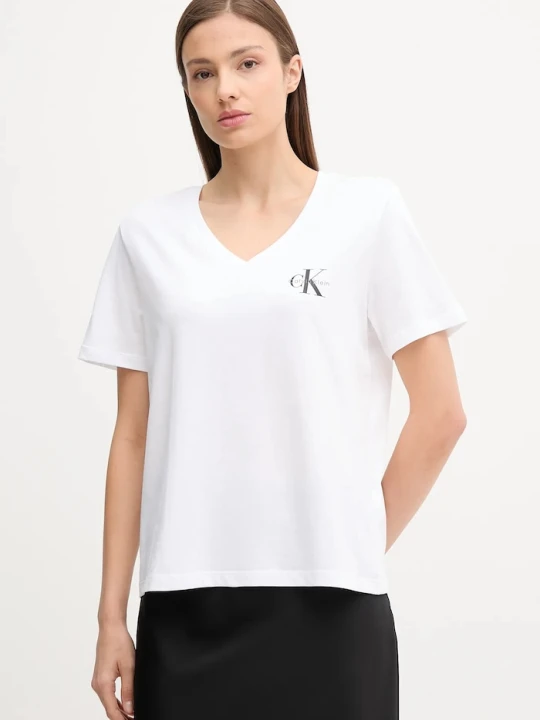 Zdjęcie produktu Calvin Klein Jeans T-shirt damski bawełniany 2-pack biały