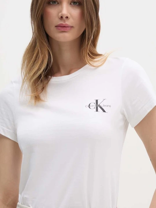 Zdjęcie produktu Calvin Klein Jeans t-shirt bawełniany 2-pack fioletowy