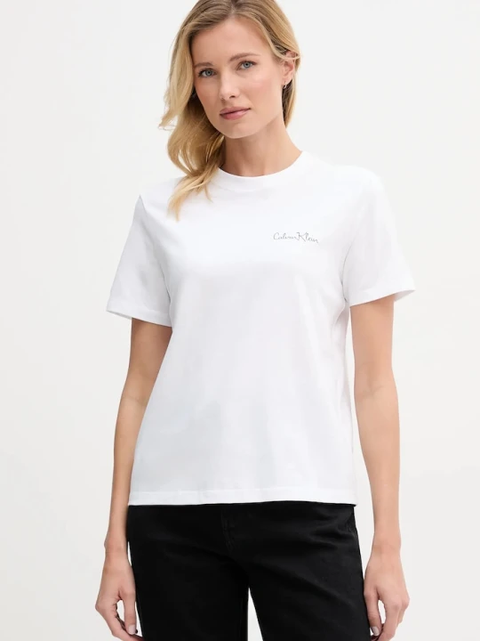 Zdjęcie produktu Calvin Klein Jeans t-shirt bawełniany biały