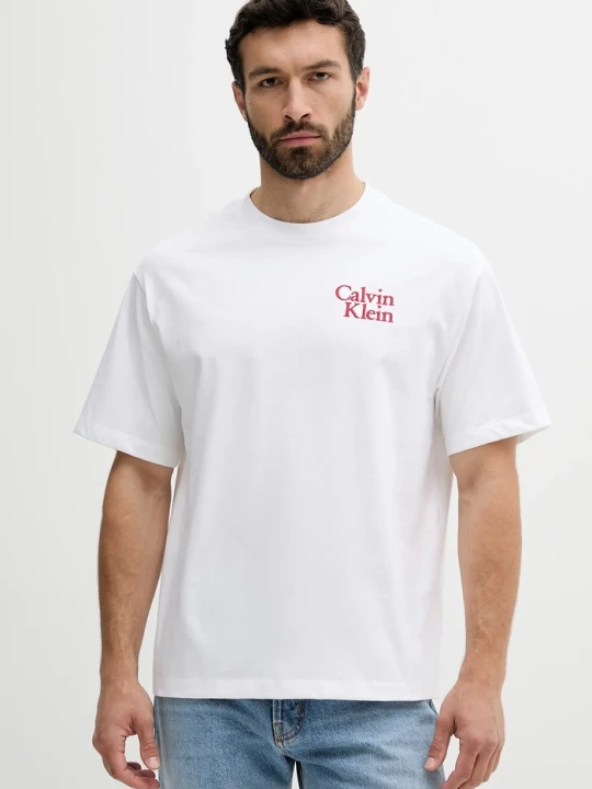 Zdjęcie produktu Calvin Klein Jeans t-shirt bawełniany biały