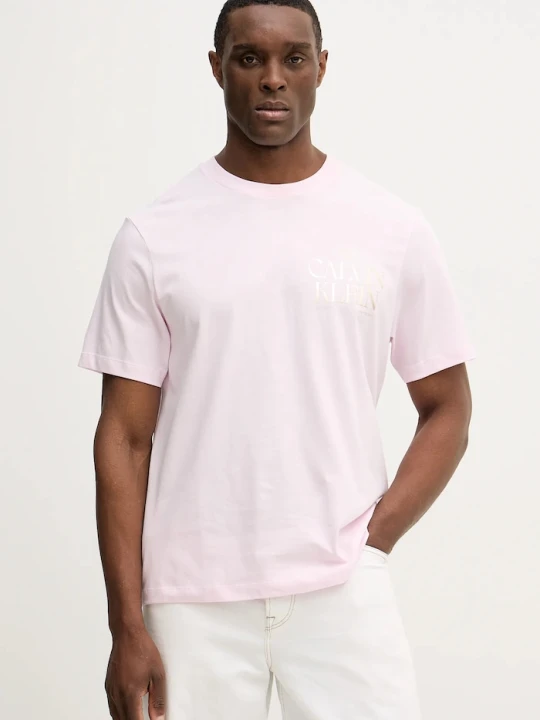 Zdjęcie produktu Calvin Klein Jeans t-shirt bawełniany różowy