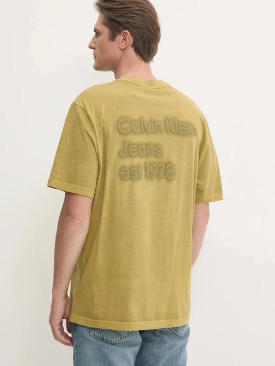 Zdjęcie produktu Calvin Klein Jeans t-shirt bawełniany zielony