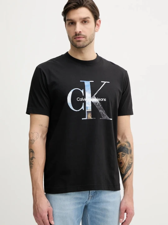 Zdjęcie produktu Calvin Klein Jeans t-shirt bawełniany czarny