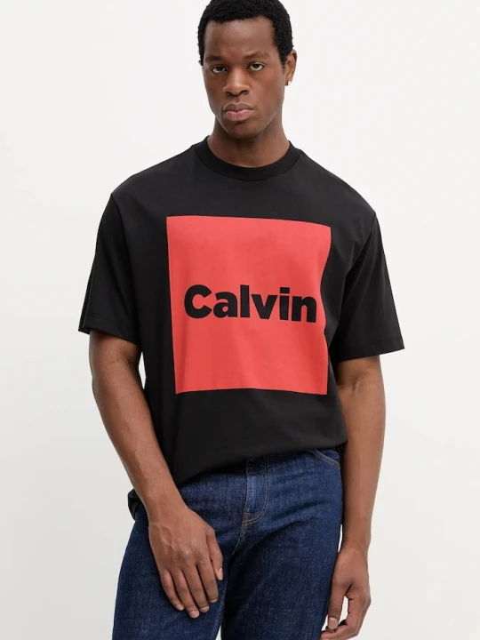 Zdjęcie produktu Calvin Klein Jeans t-shirt bawełniany czarny