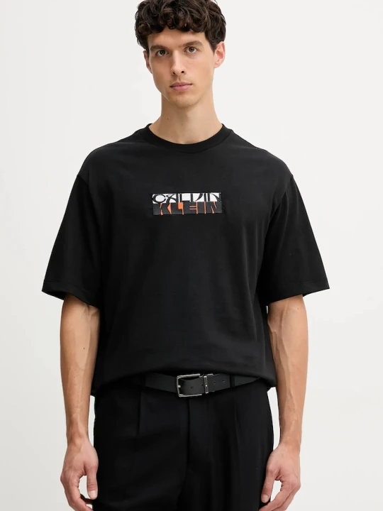 Zdjęcie produktu Calvin Klein Jeans t-shirt bawełniany czarny