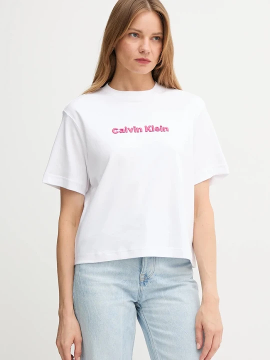 Zdjęcie produktu Calvin Klein Jeans t-shirt bawełniany biały