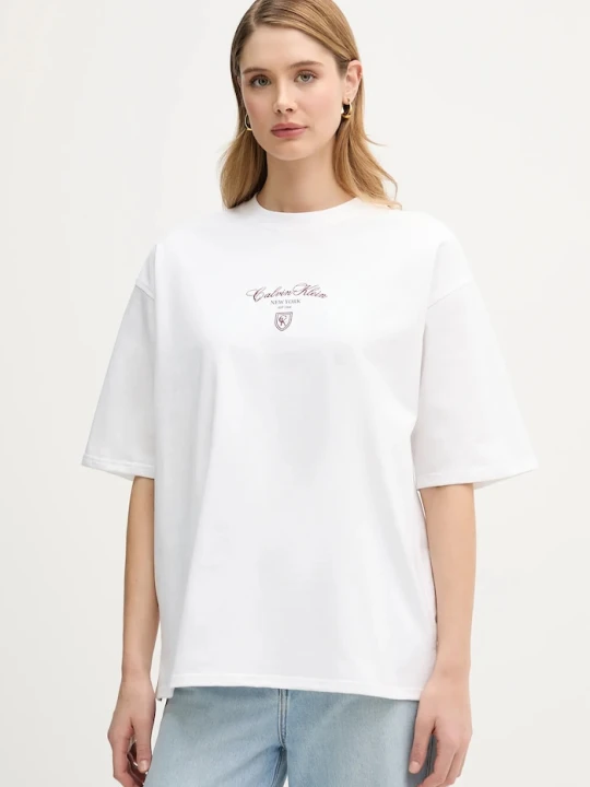 Zdjęcie produktu Calvin Klein Jeans t-shirt bawełniany biały