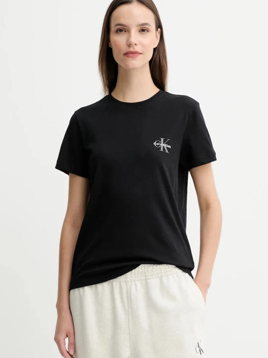 Zdjęcie produktu Calvin Klein Jeans T-shirt damski bawełniany 2-pack czarny