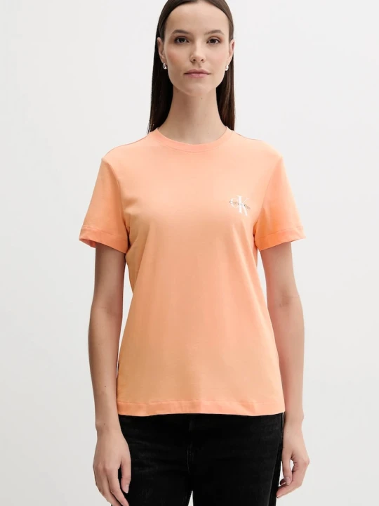 Zdjęcie produktu Calvin Klein Jeans T-shirt damski bawełniany 2-pack pomarańczowy