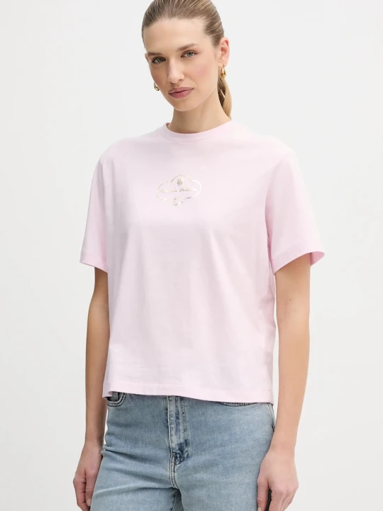 Zdjęcie produktu Calvin Klein Jeans T-shirt damski bawełniany różowy