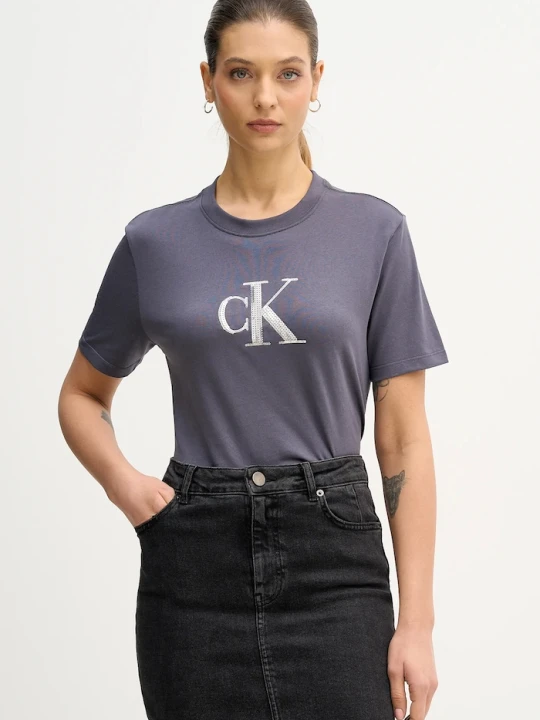 Zdjęcie produktu Calvin Klein Jeans t-shirt bawełniany szary
