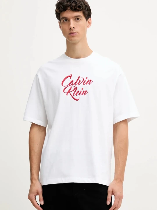 Zdjęcie produktu Calvin Klein Jeans t-shirt bawełniany biały