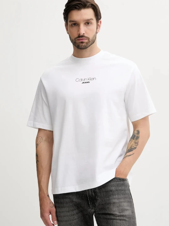 Zdjęcie produktu Calvin Klein Jeans t-shirt bawełniany biały