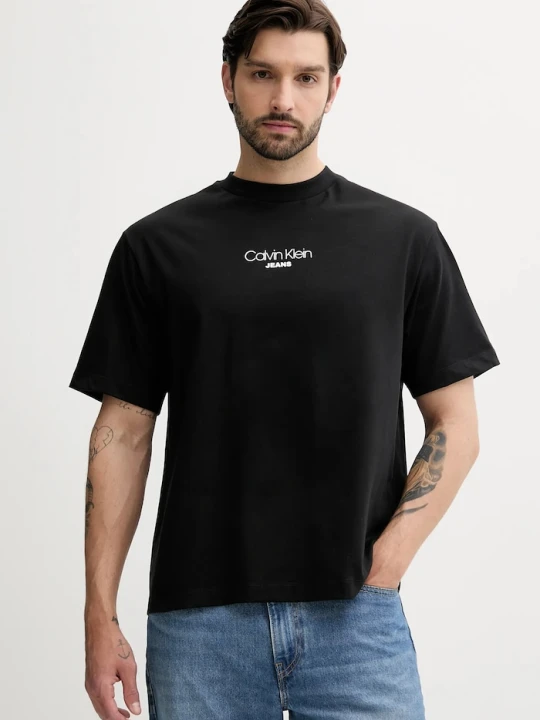 Zdjęcie produktu Calvin Klein Jeans t-shirt bawełniany czarny
