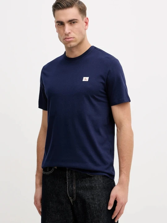 Zdjęcie produktu Calvin Klein Jeans t-shirt męski bawełniany granatowy