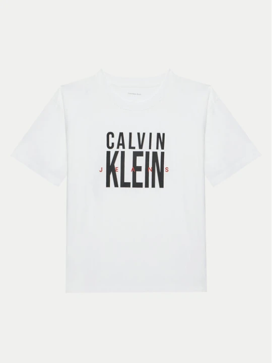 Zdjęcie produktu Calvin Klein Jeans T-Shirt Bold Graphic IB0IB02448 Biały Relaxed Fit