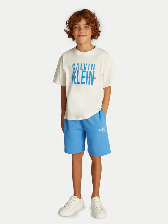 Zdjęcie produktu Calvin Klein Jeans T-Shirt Bold Graphic IB0IB02448 Écru Relaxed Fit Kremowy