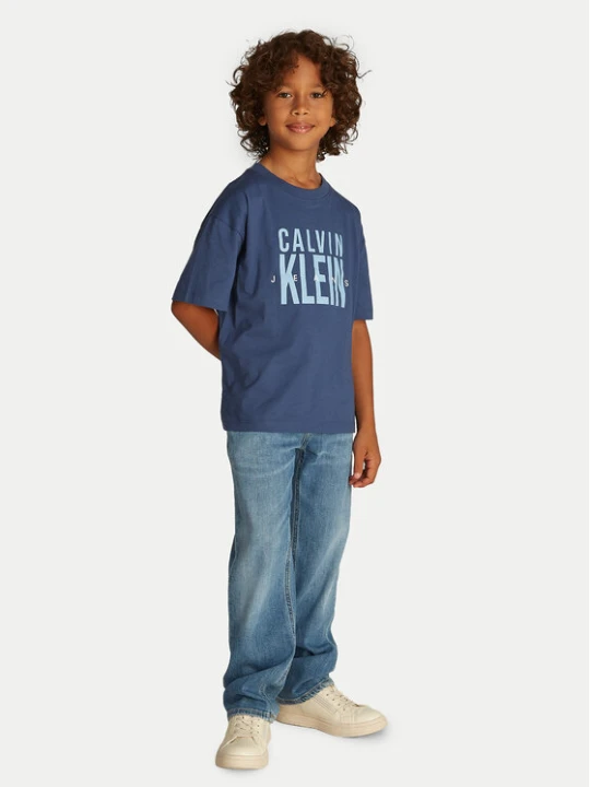 Zdjęcie produktu Calvin Klein Jeans T-Shirt Bold Graphic IB0IB02448 Niebieski Relaxed Fit