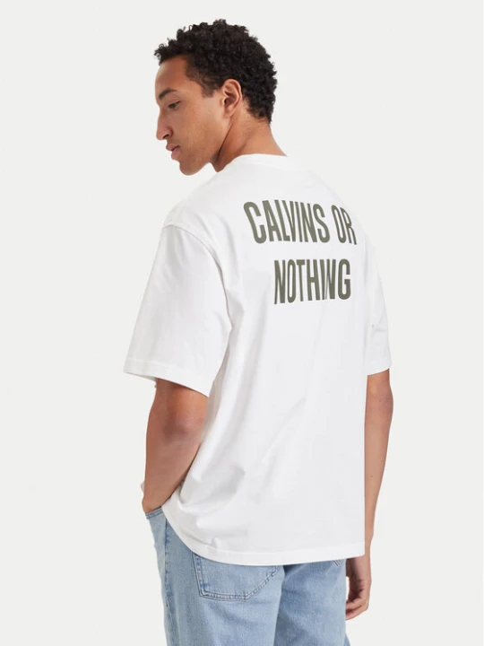 Zdjęcie produktu Calvin Klein Jeans T-Shirt Calvins Or Nothing LV04RH825G Biały Regular Fit