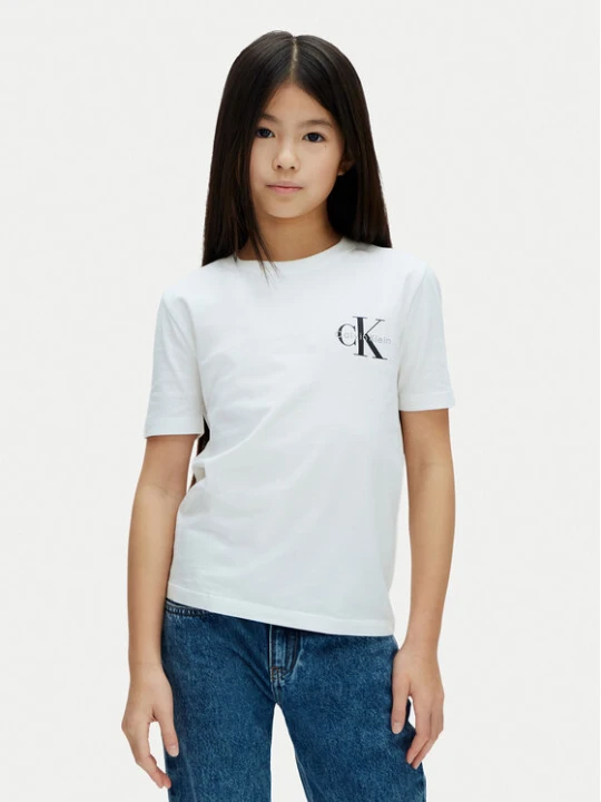 Zdjęcie produktu Calvin Klein Jeans T-Shirt Chest Monologo LV1CKSJA32 Biały Regular Fit