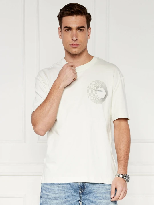 Zdjęcie produktu Calvin Klein Jeans T-shirt CIRCLE FREQUENCY | Regular Fit piaskowy