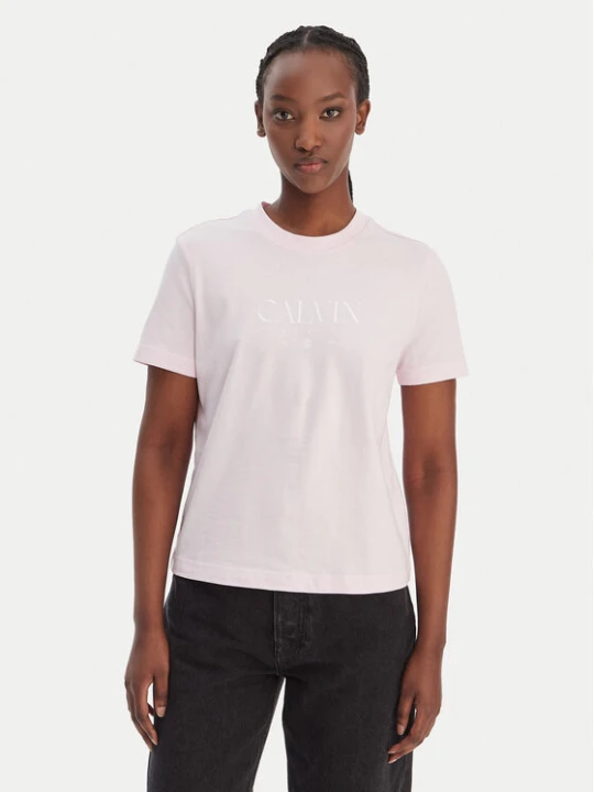 Zdjęcie produktu Calvin Klein Jeans T-Shirt Cktail Concept LV047E813G Różowy Regular Fit