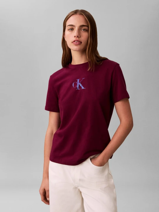 Zdjęcie produktu Calvin Klein Jeans T-shirt | Classic fit bordowy