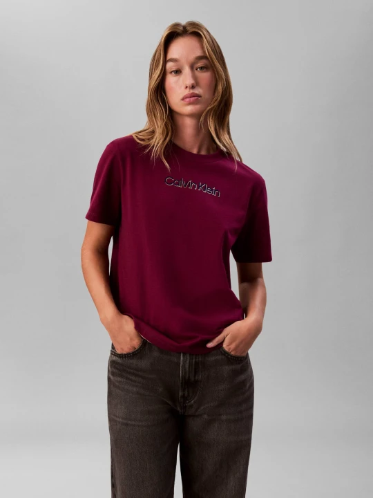 Zdjęcie produktu Calvin Klein Jeans T-shirt | Classic fit bordowy