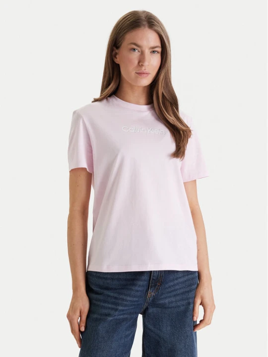 Zdjęcie produktu Calvin Klein Jeans T-Shirt Classic Foil LV047E821G Różowy Regular Fit