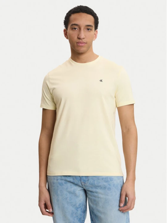 Zdjęcie produktu Calvin Klein Jeans T-Shirt Classic Monogram LV04RD254G Écru Regular Fit Kremowy