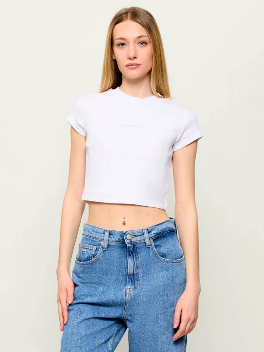 Zdjęcie produktu Calvin Klein Jeans T-shirt | Cropped Fit biały