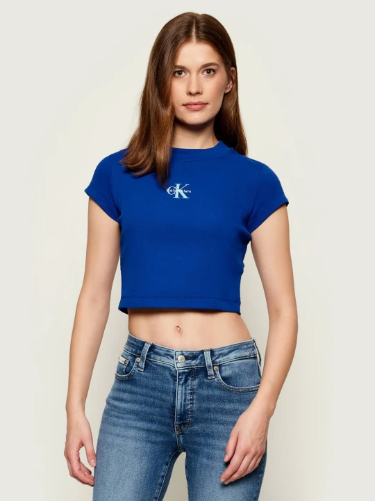Zdjęcie produktu Calvin Klein Jeans T-shirt | Cropped Fit niebieski