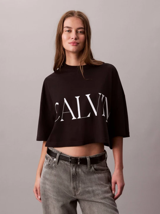 Zdjęcie produktu Calvin Klein Jeans T-shirt | Cropped Fit czarny