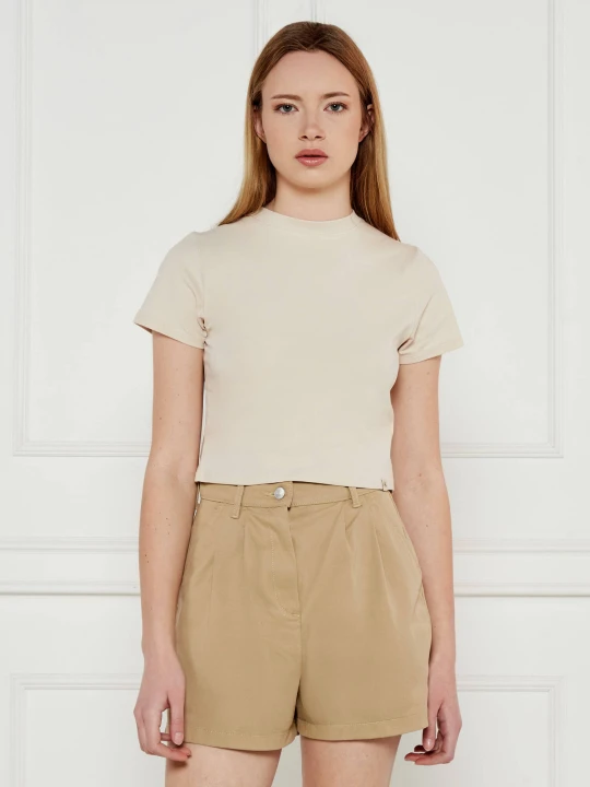 Zdjęcie produktu Calvin Klein Jeans T-shirt | Cropped Fit beżowy