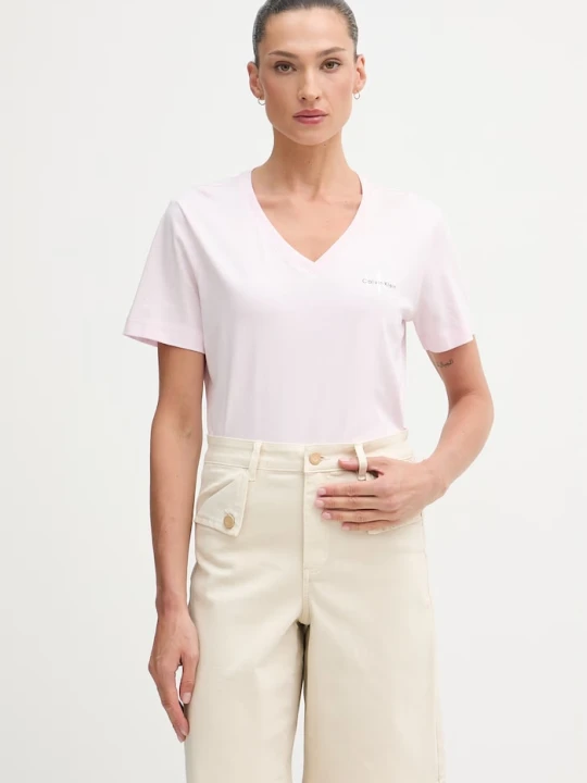 Zdjęcie produktu Calvin Klein Jeans T-shirt damski bawełniany 2-pack różowy